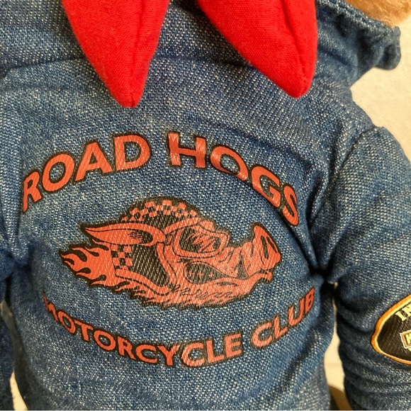 HARLEY DAVIDSON ROAD WOLF 14" PLUSH ROAD HOGS MOTORCYCLE CLUB JACKET RARE HTF - Picture 6 of 9